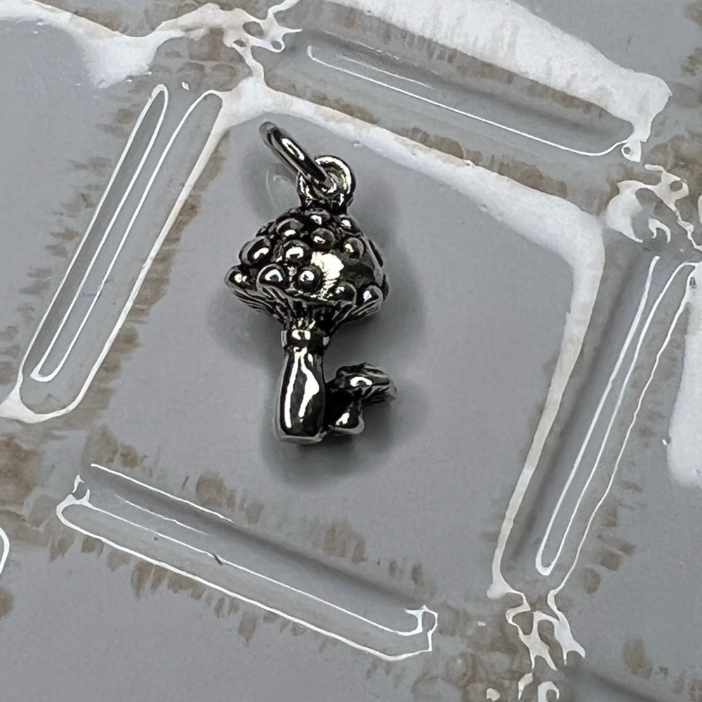 Vintage Mushroom Charm 925 Sterling Silver | Toadstool | Whimsical | NOS